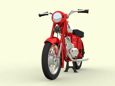 Motorcycle Java Low-poly 3D model
