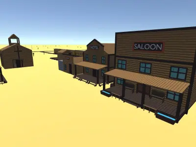 9t5 Low Poly Western Low-poly 3D model