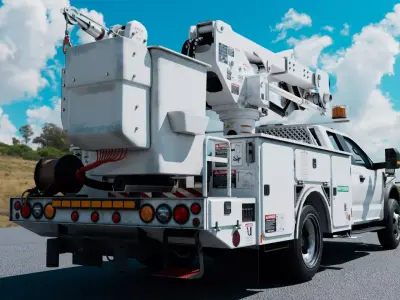 Bucket Truck Low-poly 3D model by PhilRivera