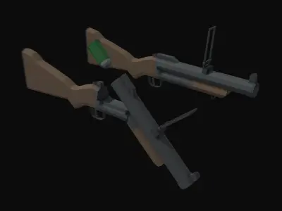 M79 Grenade Launcher Low Poly Low-poly 3D model