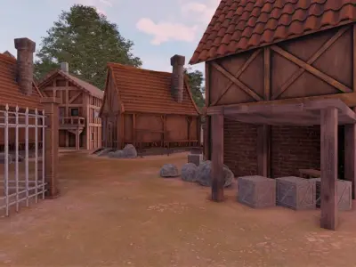 Medieval Village 3D model order
