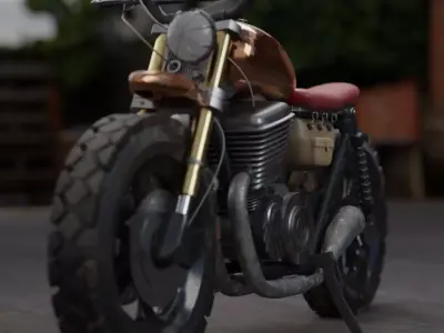 Daryl Dixons motorcycle from The Walking Dead Free 3D model