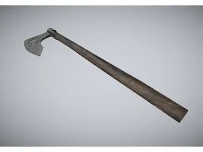 medieval low poly axe Free low-poly 3D model