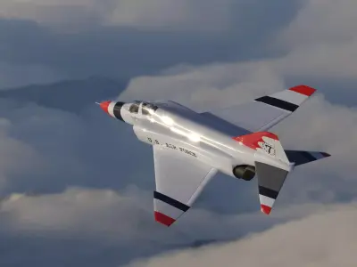 F-4 Phantom Thunderbirds Jet 3D model