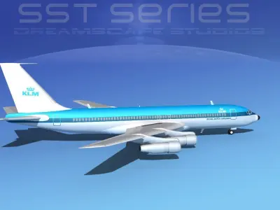 Boeing 707-320 SS KLM Royal Dutch 3D model