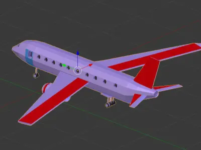 air  Plane Low-poly 3D model