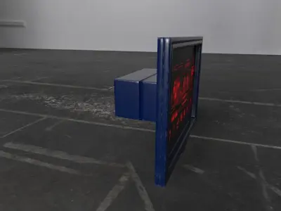 Sci Fi Monitor Low-poly 3D model