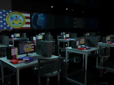 Military Control Room 3D model