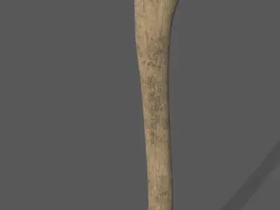 PBR Wood Axe Low-poly 3D model