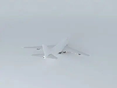 Template Boeing 747 400F Free 3D model