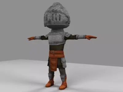 Knight King Cartoon 3D model