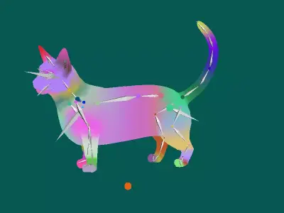 Munchkin Sausage Cat Free low-poly 3D model