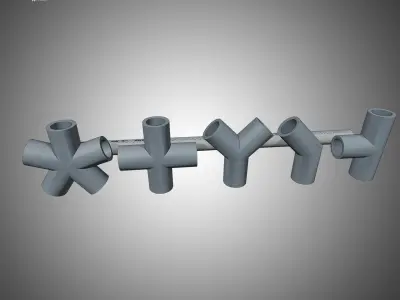 M4 Hex Bolts and Nuts with Rusty Iron Texture Fine Threads 3D model