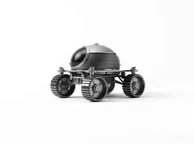 Lunar Rover Pyramid Titanium Cabin 3D Model Low-poly 3D model