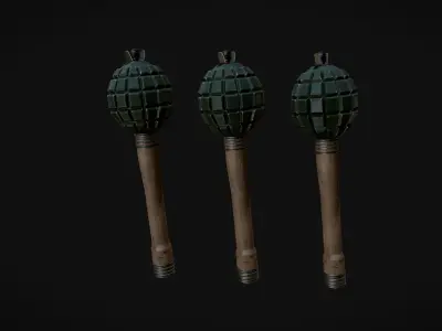 Frag Stick Grenade 3D model