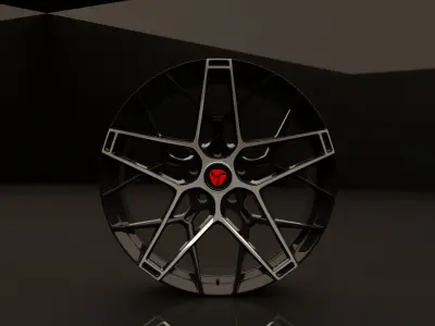 Car Wheel 3D model by JustasR3D