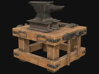Anvil 3 Low-poly 3D model