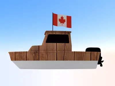 Caneda Fishing Boat 3D model