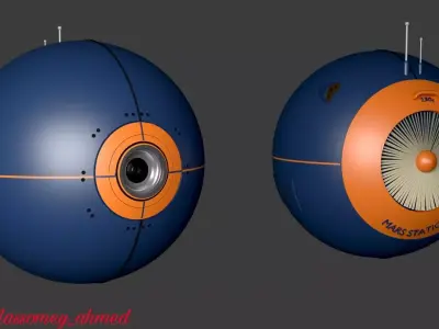 Sci-fi robot - flying robot - camera robot  Free 3D model