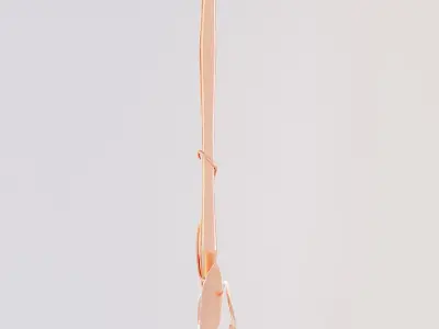 Fantasy fire sword Low-poly 3D model