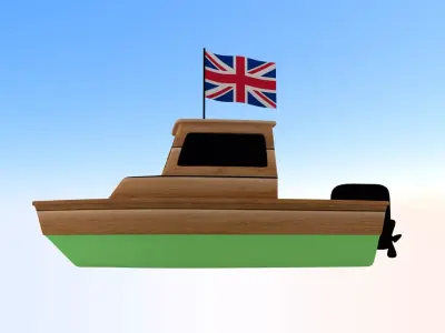 United Kingdom Fishing Boat 3D model