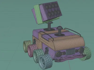 robot-car toy car with light 3D model