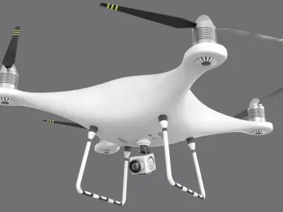 Drone Low-poly 3D model - Low-poly and PBR