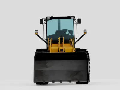 Loader wheel Low-poly 3D model