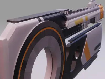 Hydroaliance futuristic weapon Free 3D model