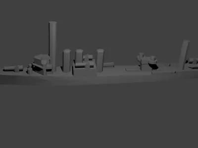 US Clemson Class Destroyer Warship 3D print model