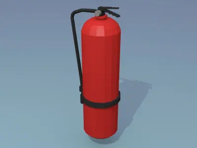 Low poly fire extinguisher Free 3D model