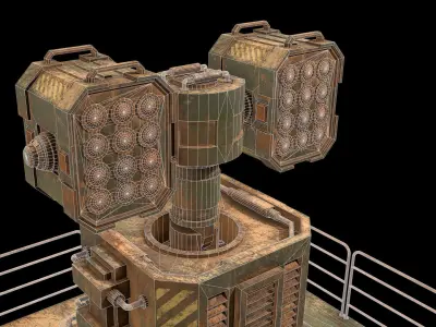 Rusty Turret-1-V2 3D model