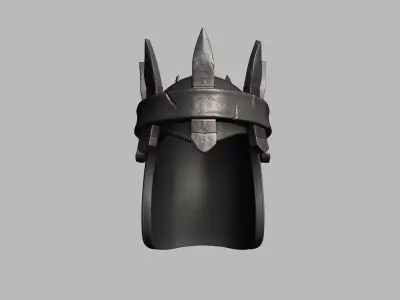 Rust Crown Helmet - Character Design PBR Low-poly 3D model