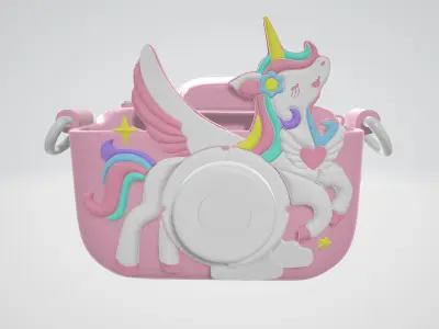 The Cutest Unicorn Digital Camera Low-poly 3D model