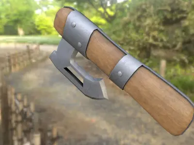 Compact Axe LOW POLY Free low-poly 3D model