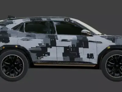 Realistic Sci-Fi Urban Tactical SUV 3d Low-poly 3D model