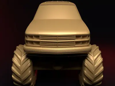 Simple toy suv 3D print model