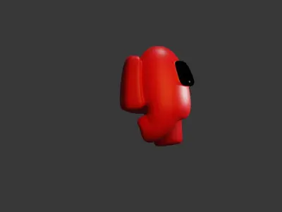 AMONG US  BLENDER 3D CHERACTOR  Low-poly 3D model