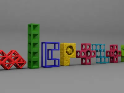 Pentomino mind bending game 3D print model