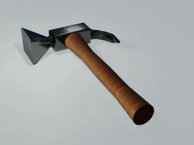 Hammer 3D model axe Free low-poly 3D model