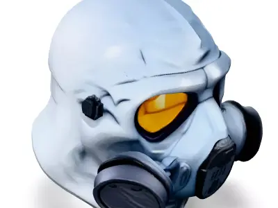 Realistic Gas Mask 3D Model Low-poly 3D model purchase