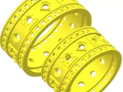 Wedding Ring Jewellery 3D Model Womens Ring Model  3D model