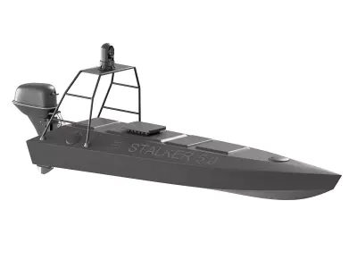 Marine unmanned surface vehicle Stalker sea drone 3D model