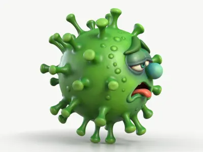 Cartoon Virus 3 3D model
