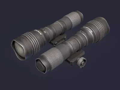 Under - barrel lantern Low-poly 3D model