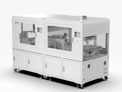 Automatic Copper Tube Full Circle Detection and Oiling Machine 3D model