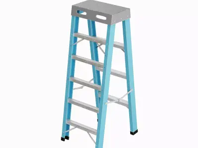 Ladder 04 Low-poly 3D model