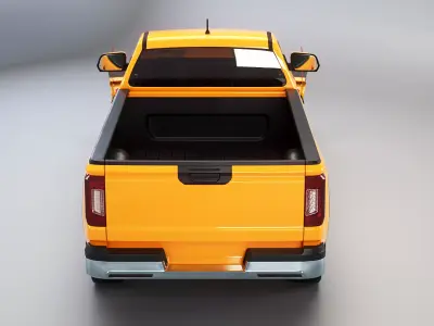 Generic Snowplow Pickup Truck 3D model