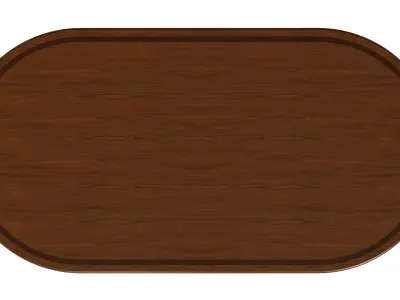 Wooden table with carvings 2500 3D model