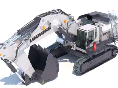 Mining Excavator Liebherr R9150 3D model